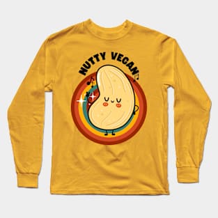 Naughty Nut Cute Vegan Pun Long Sleeve T-Shirt